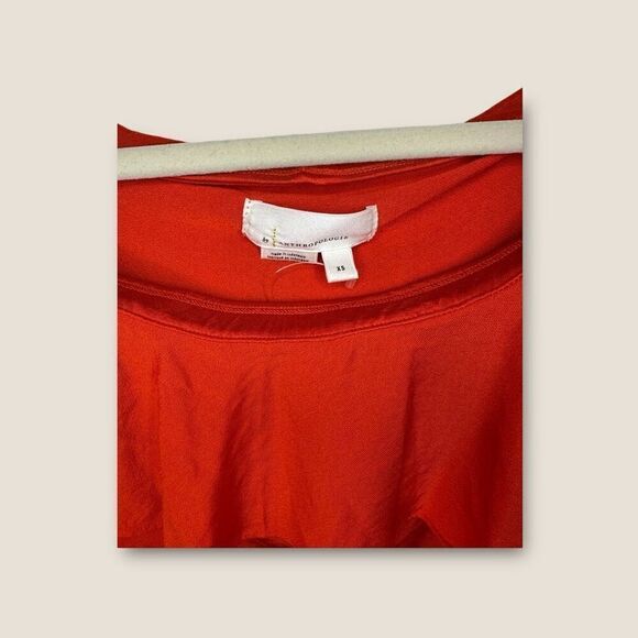 By Anthropologie Off The Shoulder Ruffle Top Red Size XS - Picture 8 of 9